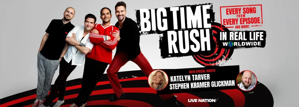 Big Time Rush & Katelyn Tarver at Coca-Cola Amphitheater at the BJCC